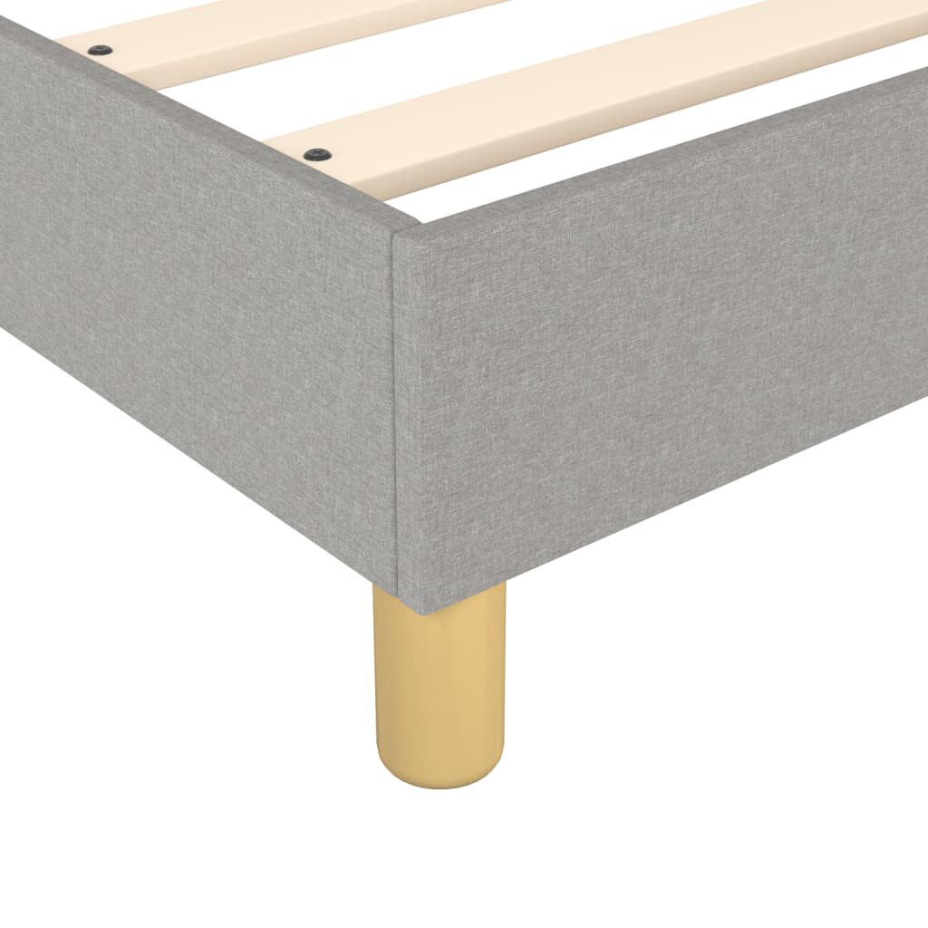 vidaXL Bed Frame without Mattress Light Grey 180x200 cm Super King Fabric