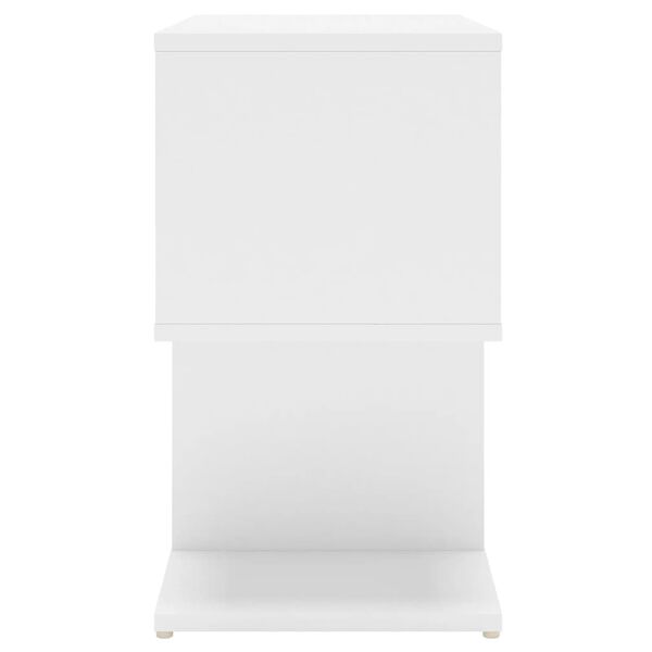 vidaXL Bedside Cabinet White 50x30x51.5 cm Engineered Wood