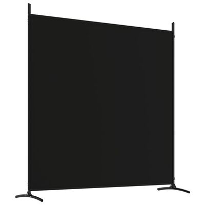 vidaXL 4-Panel Room Divider Black 698x180 cm Fabric, black vidaXL 4-Panel Room Divider Black 698x180 cm Fabric