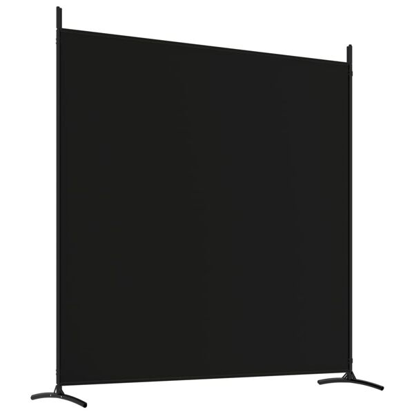 vidaXL 4-Panel Room Divider Black 698x180 cm Fabric