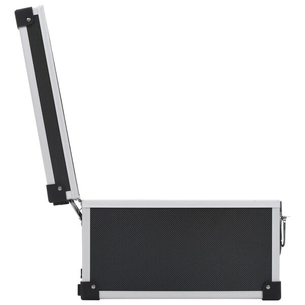 vidaXL CD Case for 40 CDs Aluminium ABS Black