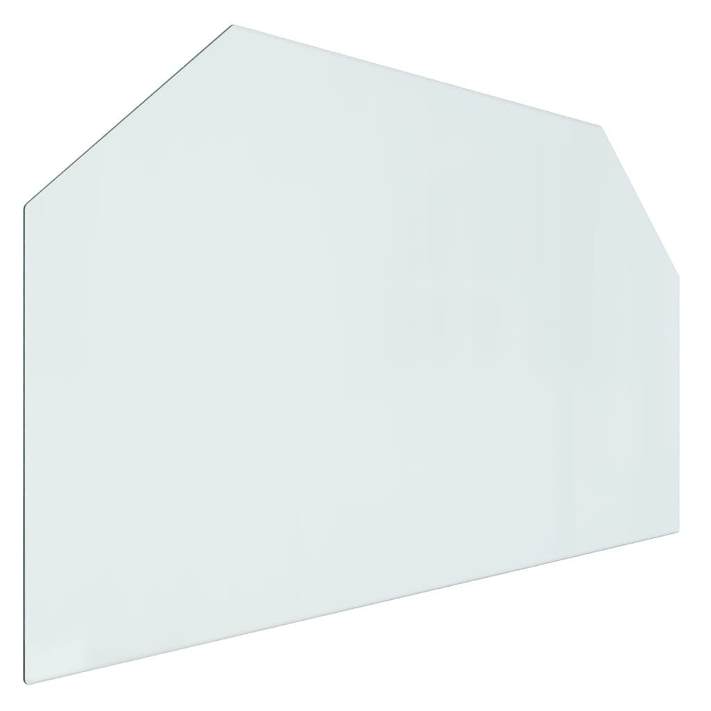 vidaXL Fireplace Glass Plate Hexagon 100x60 cm