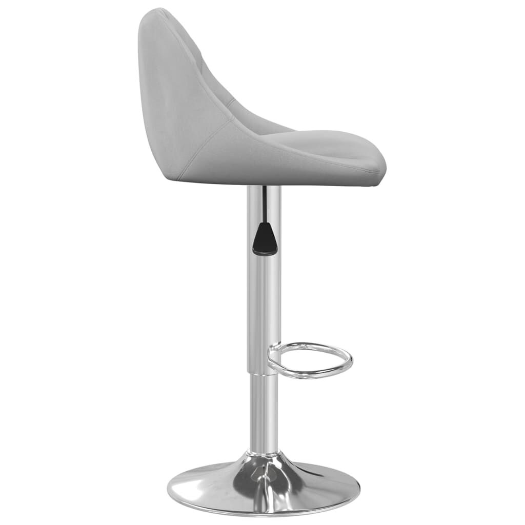 vidaXL Bar Stool 2 pcs Light Grey Velvet
