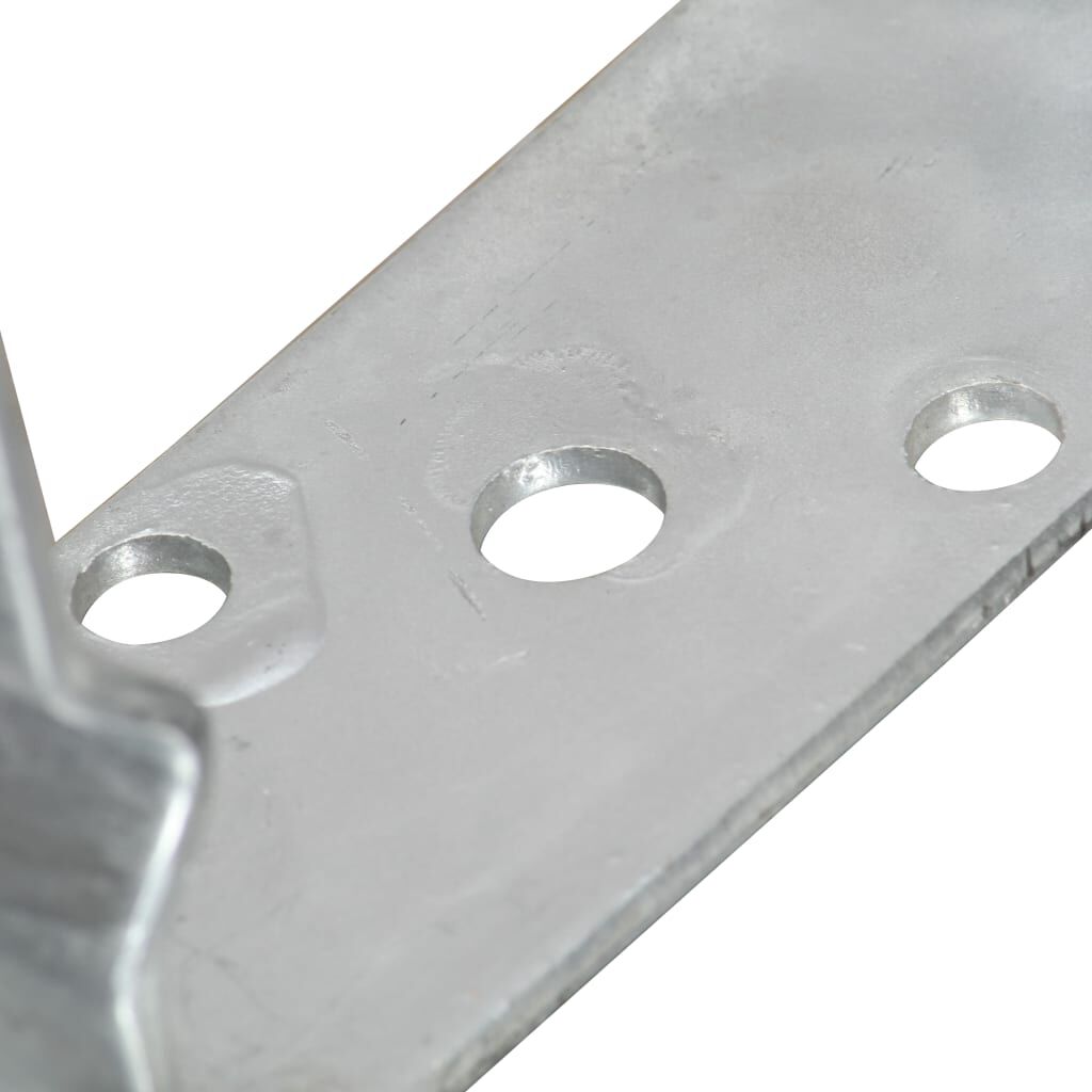 vidaXL Fence Anchors 2 pcs Silver 14x6x15 cm Galvanised Steel