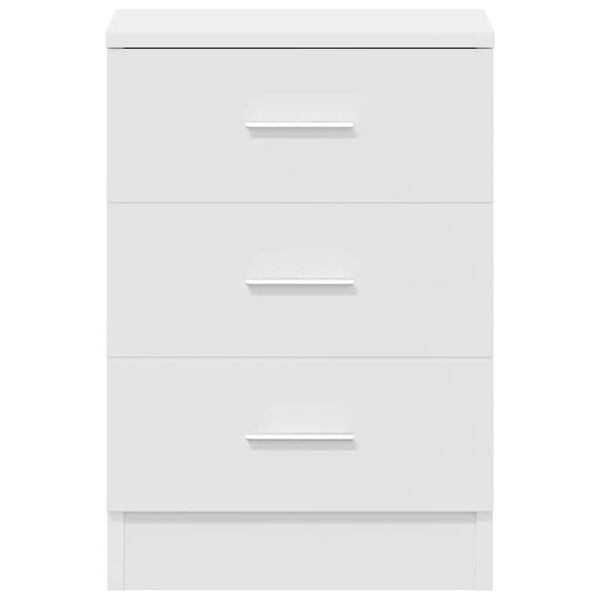 vidaXL Bedside Cabinet White 38x35x56 cm Engineered Wood