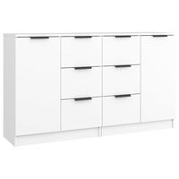vidaXL Sideboards 2 pcs White 60x30x70 cm Engineered Wood, white vidaXL Sideboards 2 pcs White 60x30x70 cm Engineered Wood