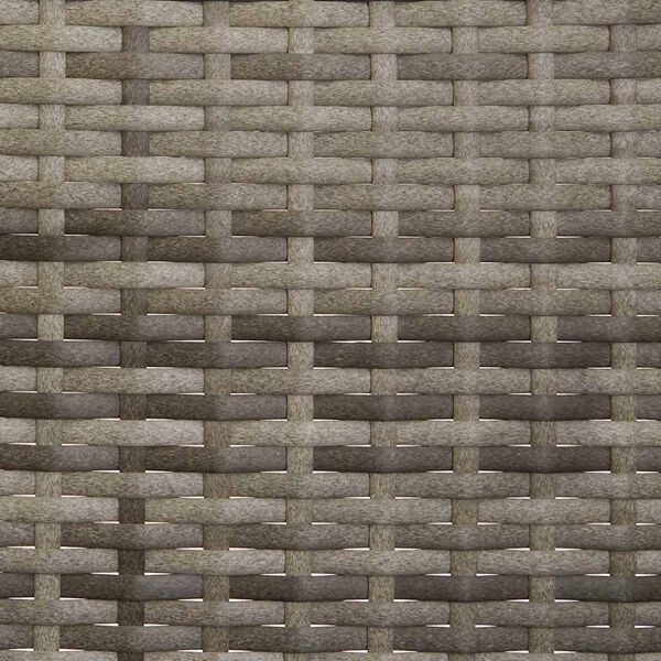 vidaXL 2-Seater Garden Bench with Cushions Grey Poly Rattan