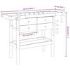 vidaXL Workbench with Drawers and Vices 124x52x83 cm Solid Wood Acacia