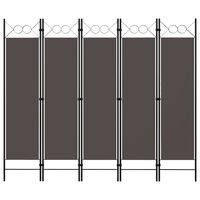 vidaXL 5-Panel Room Divider Anthracite 200x180 cm
