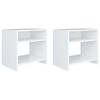 vidaXL Bedside Cabinet | Set of 2 | White | Engineered wood | Small