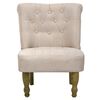 vidaXL French Chairs 2 pcs Cream Fabric