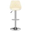 vidaXL Bar Stools 2 pcs Cream and White Faux Leather