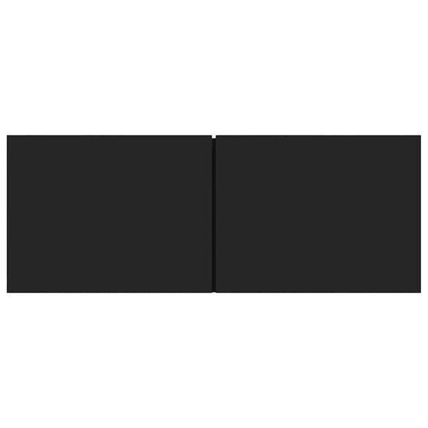 vidaXL TV Cabinets 2 pcs Black 80x30x30 cm Engineered Wood