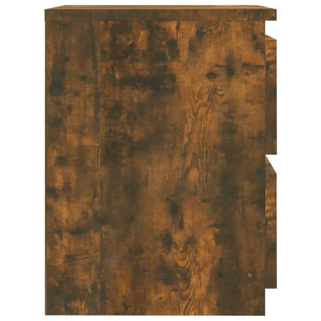 vidaXL Bedside Cabinets 2 pcs Smoked Oak 30x30x40 cm Engineered Wood