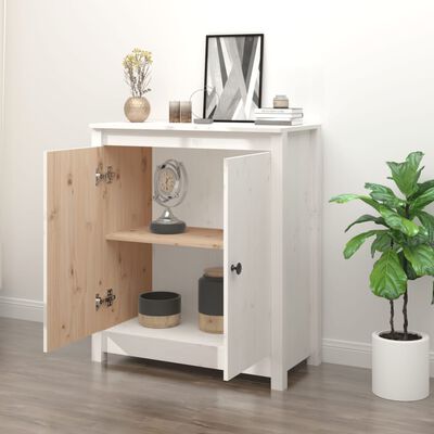 vidaXL Sideboard White 70x35x80 cm Solid Wood Pine, white vidaXL Sideboard White 70x35x80 cm Solid Wood Pine