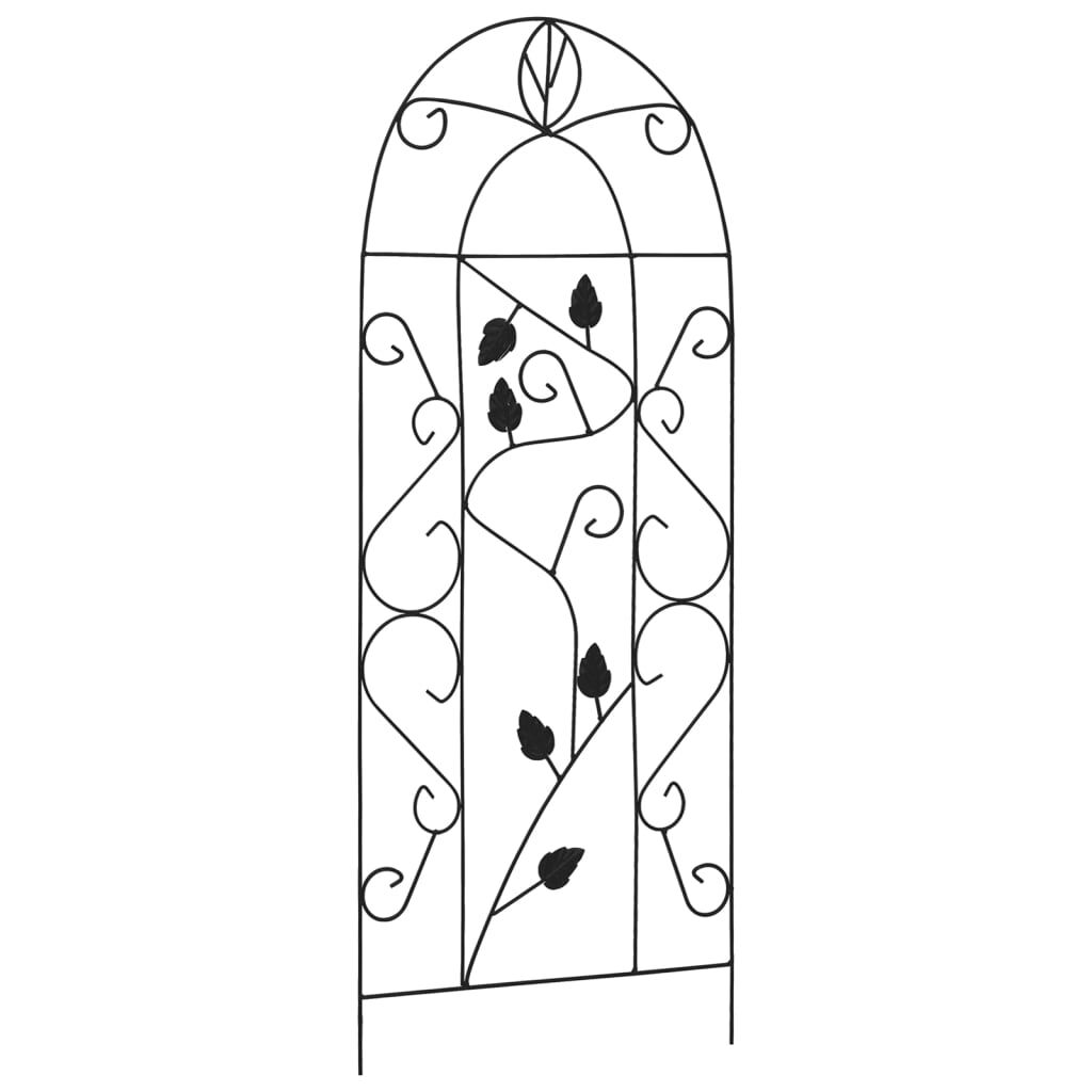 vidaXL Plant Climbing Racks 3 pcs Black 40x100 cm Iron