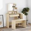 vidaXL Dressing Table Set Sonoma Oak 86.5x35x136 cm