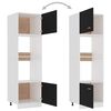vidaXL Microwave Cabinet Lyon Black 60x57x207 cm Engineered Wood