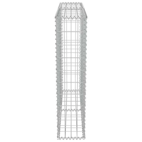 vidaXL Gabion Wall with Covers Galvanised Steel 100x20x100 cm