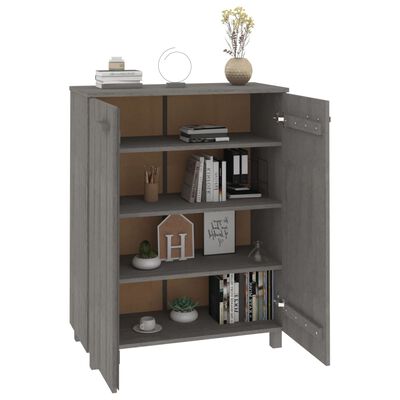 vidaXL Shoe Cabinet HAMAR Light Grey 85x40x108 cm Solid Wood Pine, light grey vidaXL Shoe Cabinet HAMAR Light Grey 85x40x108 cm Solid Wood Pine