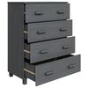 vidaXL Sideboard HAMAR Dark Grey 79x40x103.5 cm Solid Wood Pine