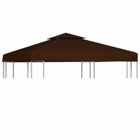 vidaXL 2-Tier Gazebo Top Cover 310 g/m² 3x3 m Brown