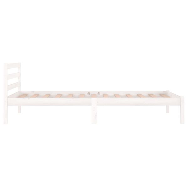 vidaXL Bed Frame without Mattress Solid Wood Pine 90x200cm White