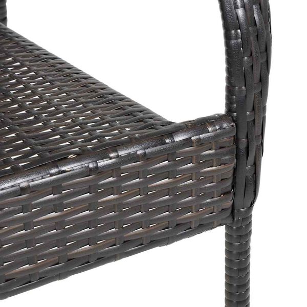 vidaXL Stackable Outdoor Chairs 2 pcs Poly Rattan Brown