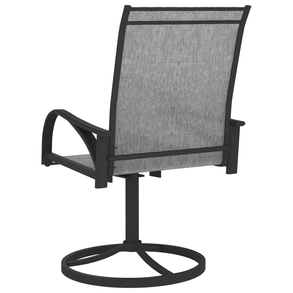 vidaXL Garden Swivel Chairs 2 pcs Textilene and Steel Grey