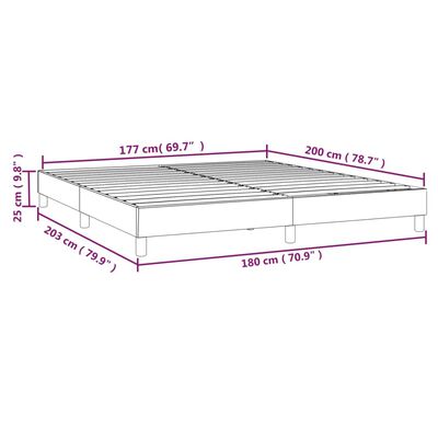 vidaXL Bed Frame without Mattress Cream 180x200 cm Super King Fabric, cream vidaXL Bed Frame without Mattress Cream 180x200 cm Super King Fabric