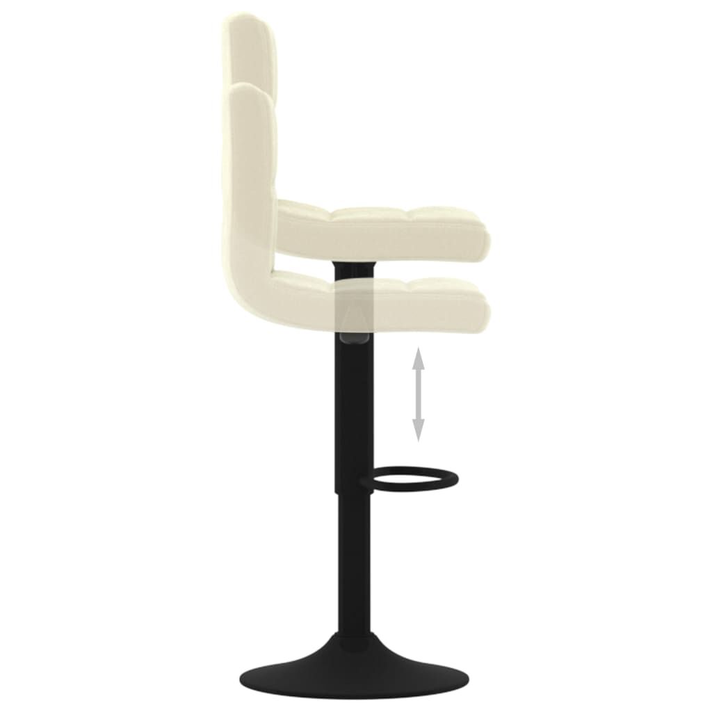 vidaXL Bar Stools 2 pcs Cream Velvet