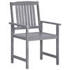 vidaXL 7 Piece Garden Dining Set Solid Wood Acacia Grey