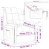 vidaXL Recliner Chair Dark Grey Fabric