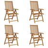 vidaXL Folding Garden Chairs 4 pcs Solid Acacia Wood