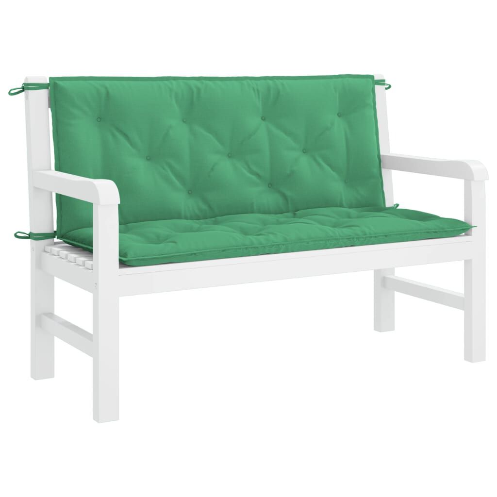 vidaXL Garden Bench Cushion Green 120x 50 50 x7cm Oxford Fabric vidaXL.sa