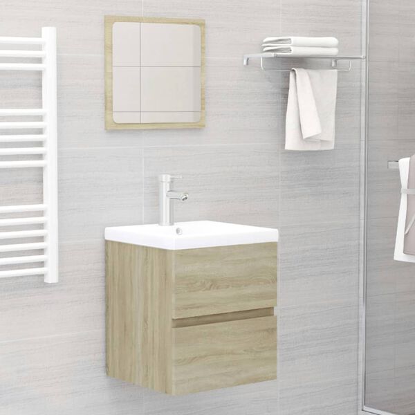 vidaXL Sink Cabinet Sonoma Oak 41x38.5x45 cm Engineered Wood