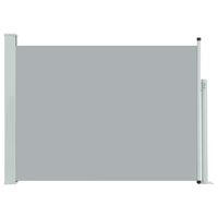 vidaXL Patio Retractable Side Awning 100x500 cm Grey, grey vidaXL Patio Retractable Side Awning 100x500 cm Grey