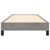 vidaXL Bed Frame without Mattress Light Grey 92x187 cm Single Velvet