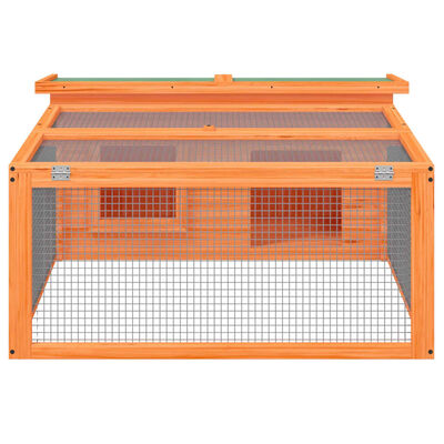 vidaXL Rabbit Hutch Brown 117.5x97x47.5 cm Solid Wood Pine, brown vidaXL Rabbit Hutch Brown 117.5x97x47.5 cm Solid Wood Pine