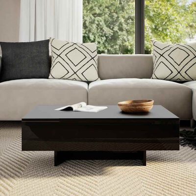 vidaXL Coffee Table High Gloss Black, black vidaXL Coffee Table High Gloss Black