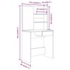 vidaXL Dressing Table with Mirror Black 74.5x40x141 cm