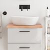 vidaXL Bathroom Countertop Light Brown 60x50x(2-4) cm Treated Solid Wood