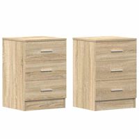 vidaXL Bedside Cabinets 2 pcs Sonoma Oak 38x35x56 cm Engineered Wood, sonoma oak vidaXL Bedside Cabinets 2 pcs Sonoma Oak 38x35x56 cm Engineered Wood