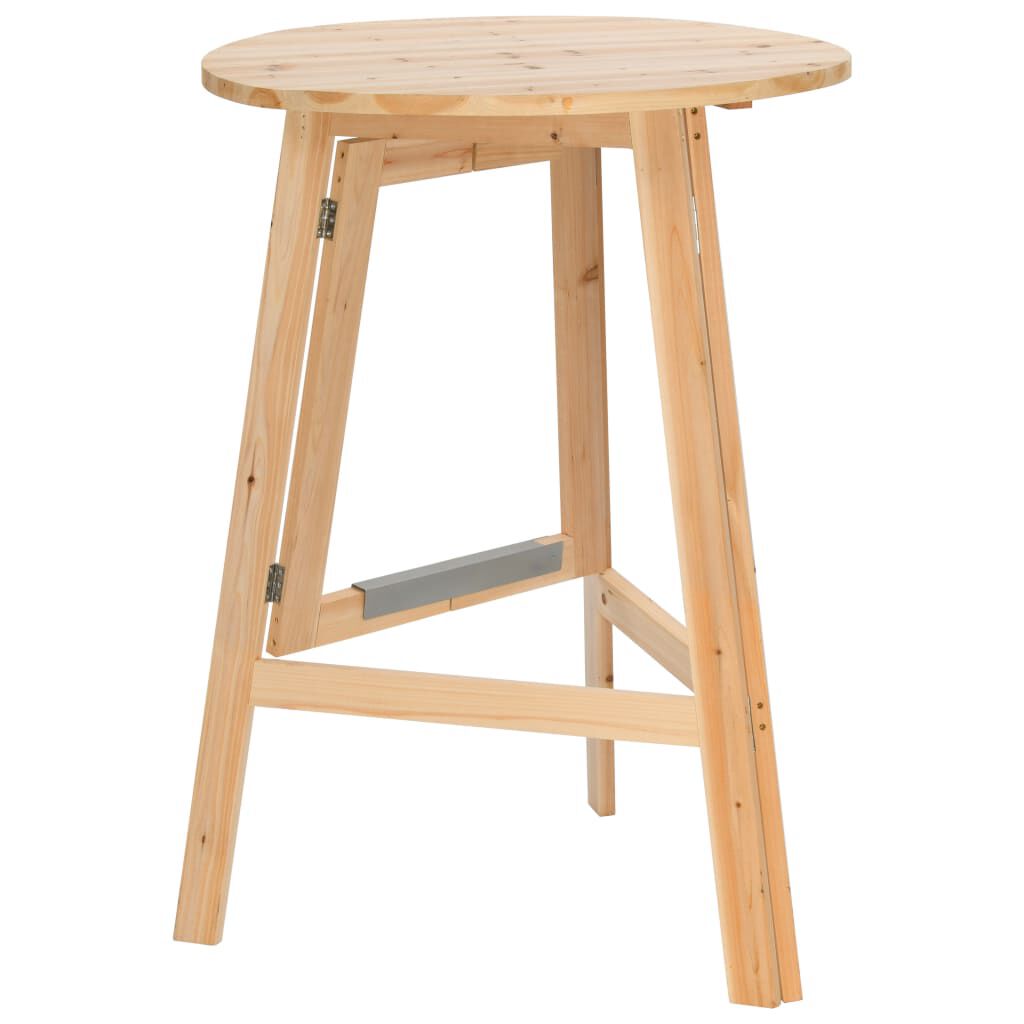 vidaXL Foldable Bar Table 78 cm Fir Wood