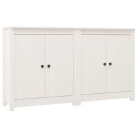 vidaXL Sideboards 2 pcs White 70x35x80 cm Solid Wood Pine, white vidaXL Sideboards 2 pcs White 70x35x80 cm Solid Wood Pine