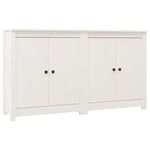 vidaXL Sideboards 2 pcs White 70x35x80 cm Solid Wood Pine