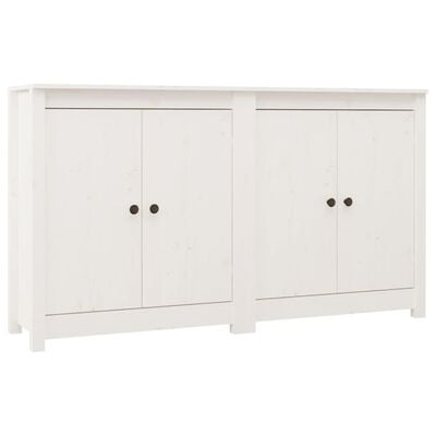 vidaXL Sideboards 2 pcs White 70x35x80 cm Solid Wood Pine, white vidaXL Sideboards 2 pcs White 70x35x80 cm Solid Wood Pine