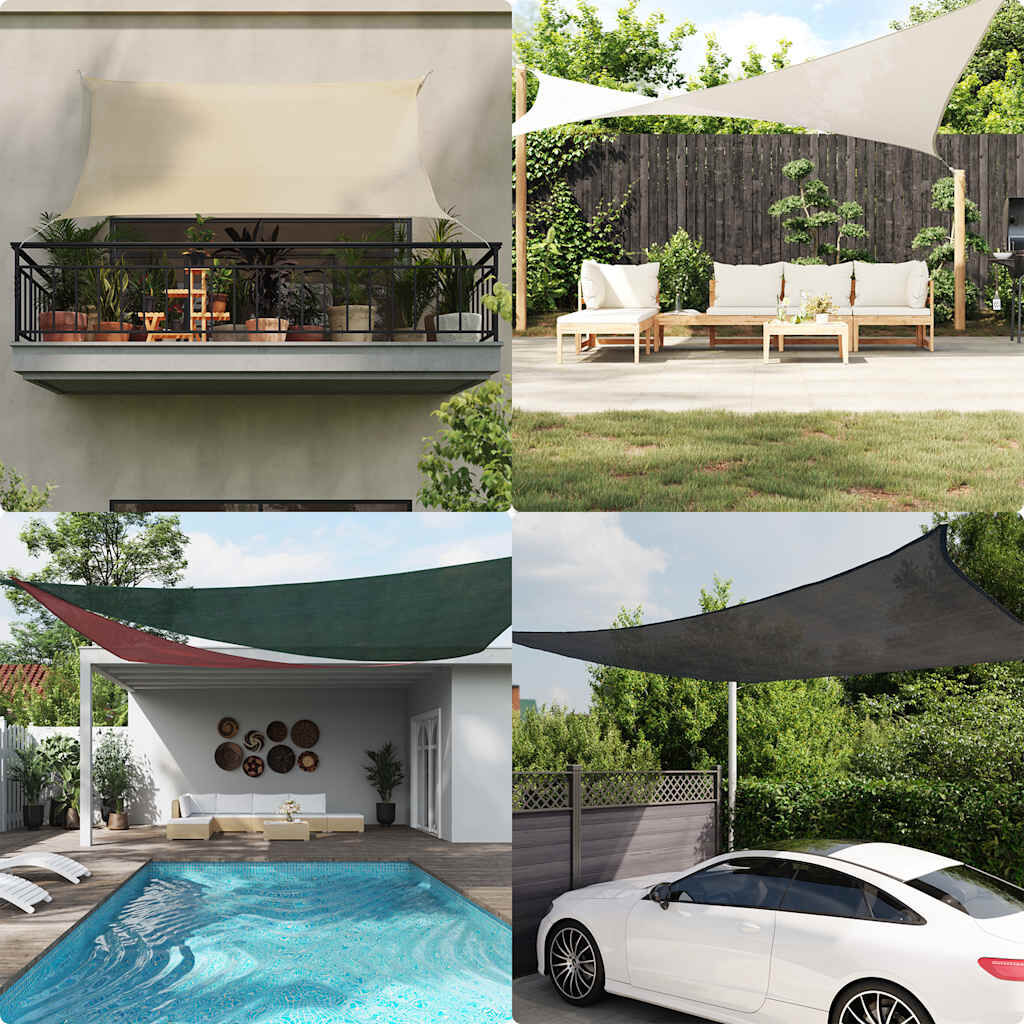 vidaXL Sunshade Sail 160 g/m² Taupe 6x8 m HDPE