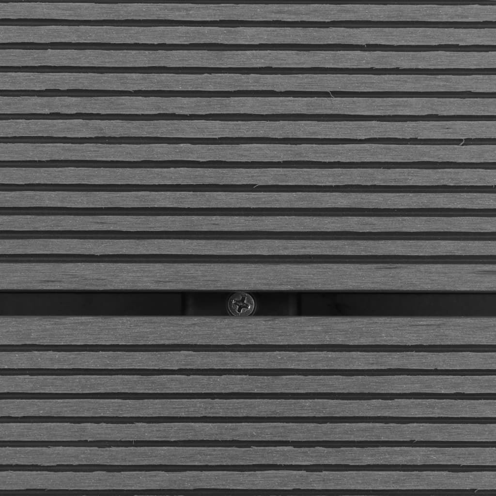 vidaXL Outdoor Shower Tray WPC Stainless Steel 80x62 cm Grey