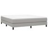 vidaXL Box Spring Bed Frame Light Grey 180x200 cm Super King Fabric